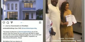 Actress Nkechi Blessing Gets 3 plots of land, 3 bedroom duplex as birthday gifts